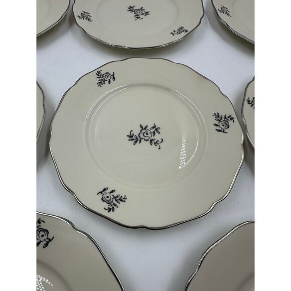 Vintage HACKEFORS Swedish Porcelain Bread Plates SET 8, Sweden, 1930’s - Picture 2 of 3